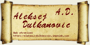Aleksej Dulkanović vizit kartica